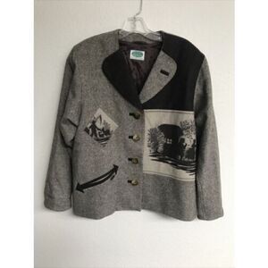 Trachtenmoden Alpentraum Women Jacket Coat 12 Brown Button Wool Button Pocket